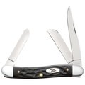 Case Cutlery Knife, Rough Black Syn Med Stockman 18222